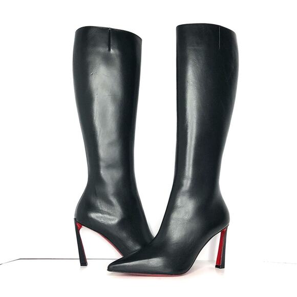 Christian Louboutin Condora Botta 85 Knee High Heeled Pointed Toe Tall Boots 40 - Picture 2 of 8